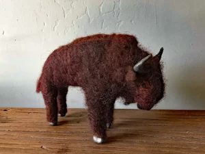 Handmade Needle Felted American Bison