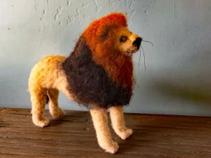 Handmade Needle Felted Lion