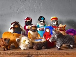 Handmade Needle Felted Nativity