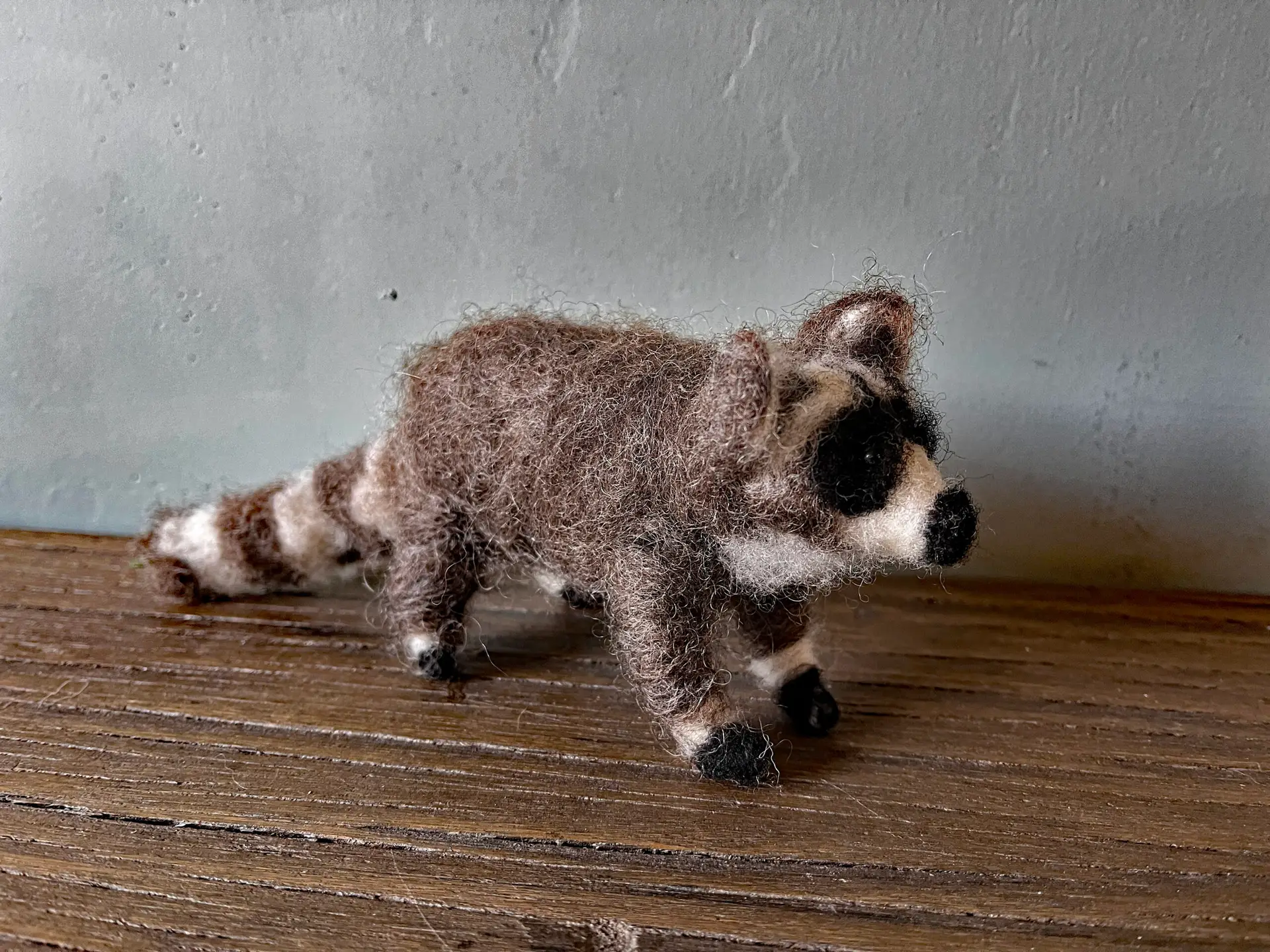 Needle Felted Raccoon