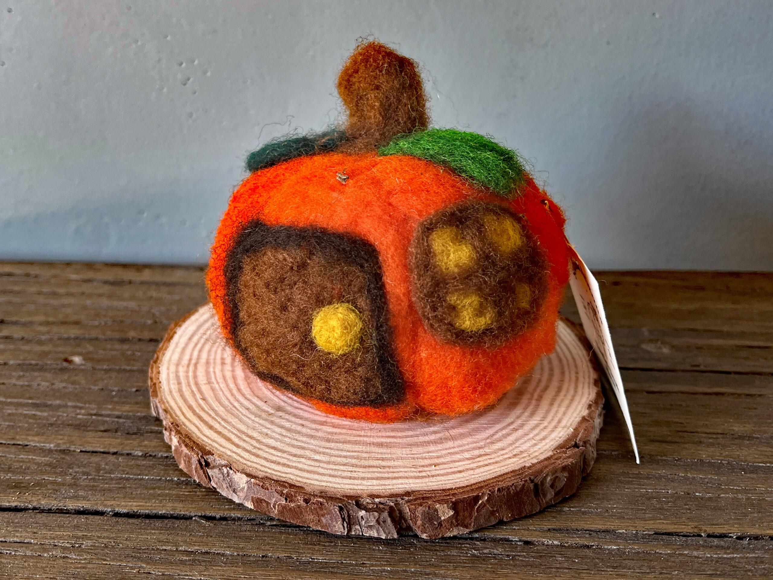 Needle Felted Pumpkin House